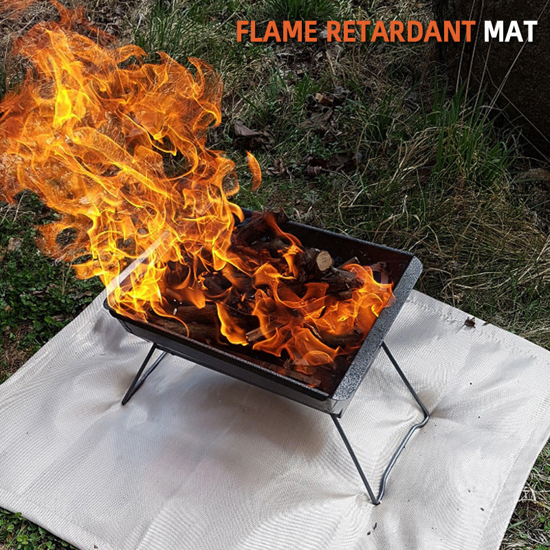 CLS Size S 46x44cm Outdoor BBQ Fireproof Cloth Fiberglass Heat Insulation Pad Camping Picnic Barbecue Flame Retardant Mat CLS Size S 46x44cm Outdoor BBQ Fireproof Cloth Fiberglass Heat Insulation Pad Camping Picnic Barbecue Flame Retardant Mat